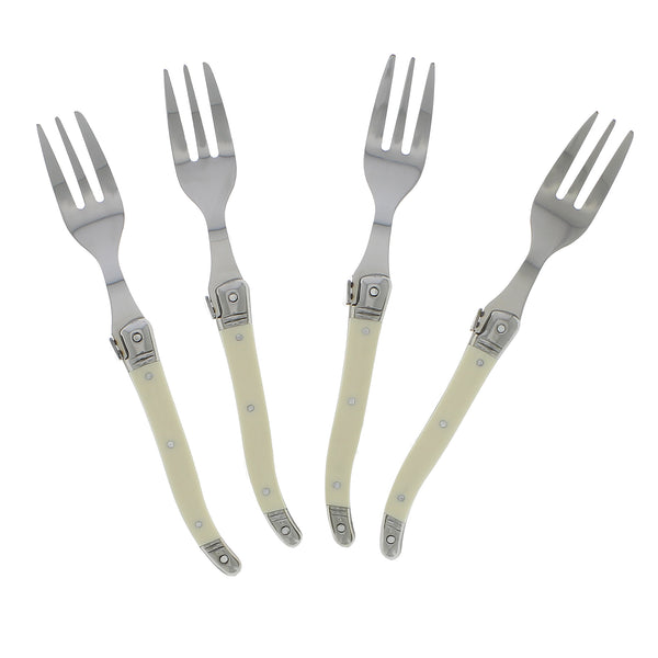 French Home French Home Set Of 4 Laguiole Faux Ivory Cake Forks