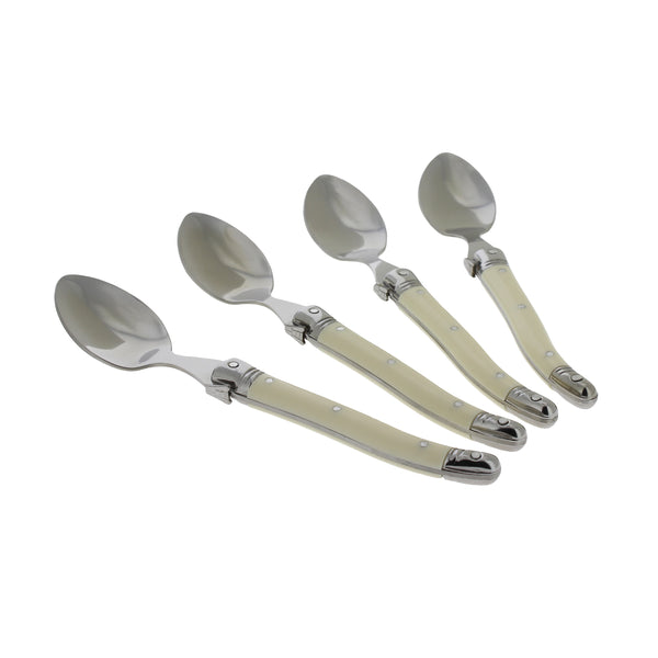 French Home French Home Set Of 4 Laguiole Faux Ivory Coffee Spoons
