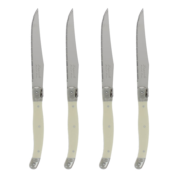 french home French Home Set of 4 Laguiole Faux Ivory Steak Knives french home French Home Set of 4 Laguiole Faux Ivory Steak Knives