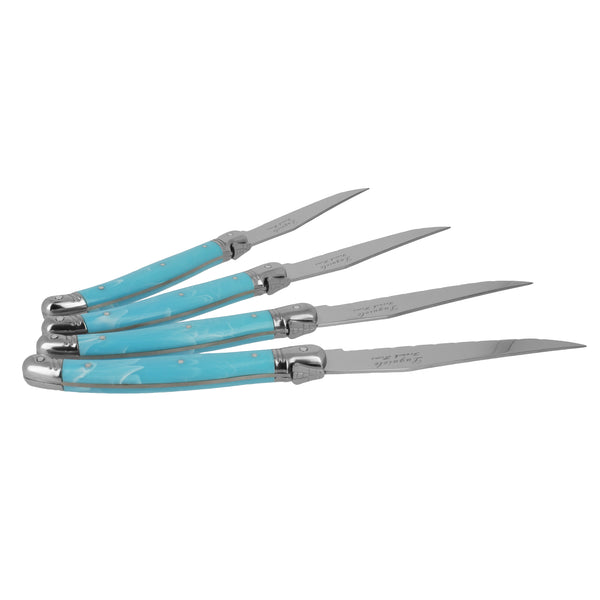 French Home French Home Set Of 4 Laguiole Faux Turquoise Steak Knives