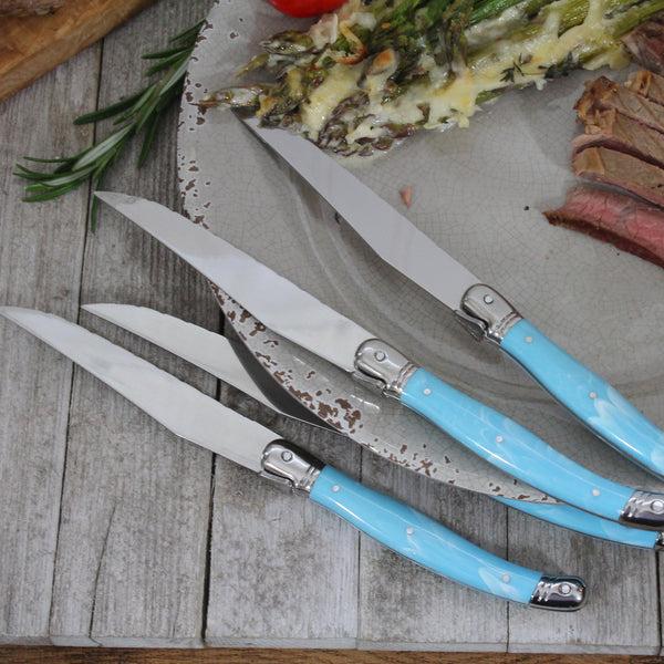 French Home French Home Set Of 4 Laguiole Faux Turquoise Steak Knives