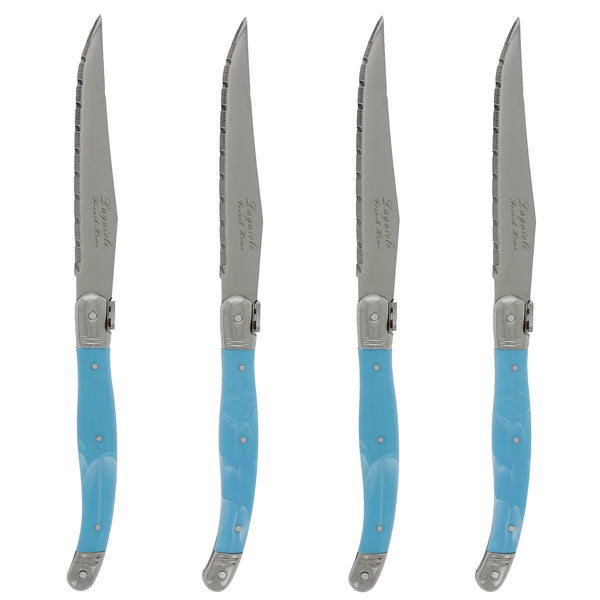 french home French Home Set of 4 Laguiole Faux Turquoise Steak Knives