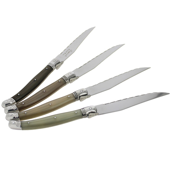 French Home French Home Set Of 4 Laguiole Neutral Tones Steak Knives