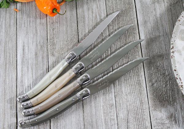 French Home French Home Set Of 4 Laguiole Neutral Tones Steak Knives