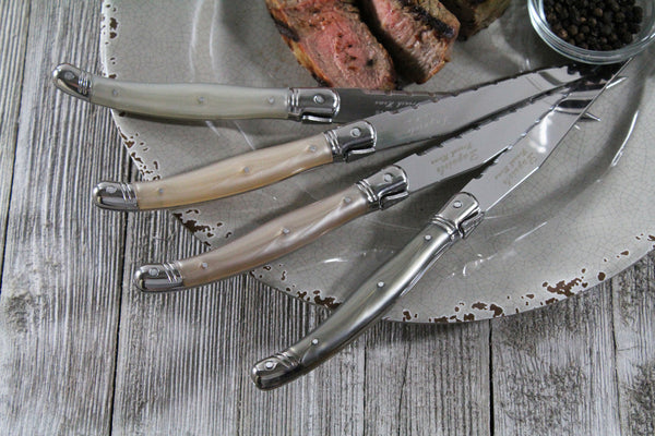 French Home French Home Set Of 4 Laguiole Neutral Tones Steak Knives