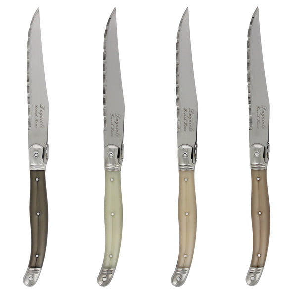 french home French Home Set of 4 Laguiole Neutral Tones Steak Knives