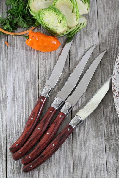 French Home French Home Set Of 4 Laguiole Pakkawood Steak Knives