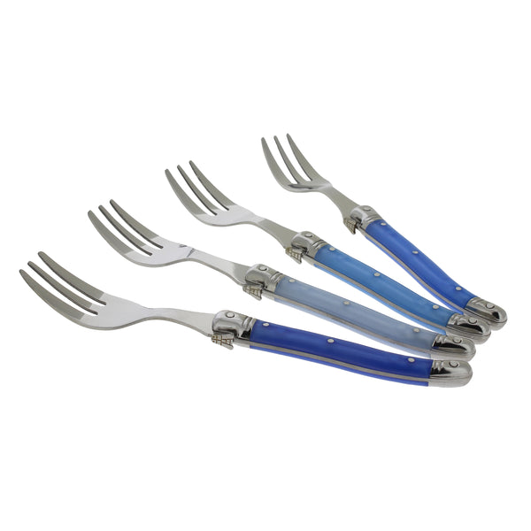 French Home French Home Set Of 4 Laguiole Shades Of Blue Cake Forks