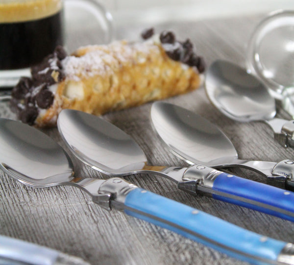 French Home French Home Set Of 4 Laguiole Shades Of Blue Coffee Spoons
