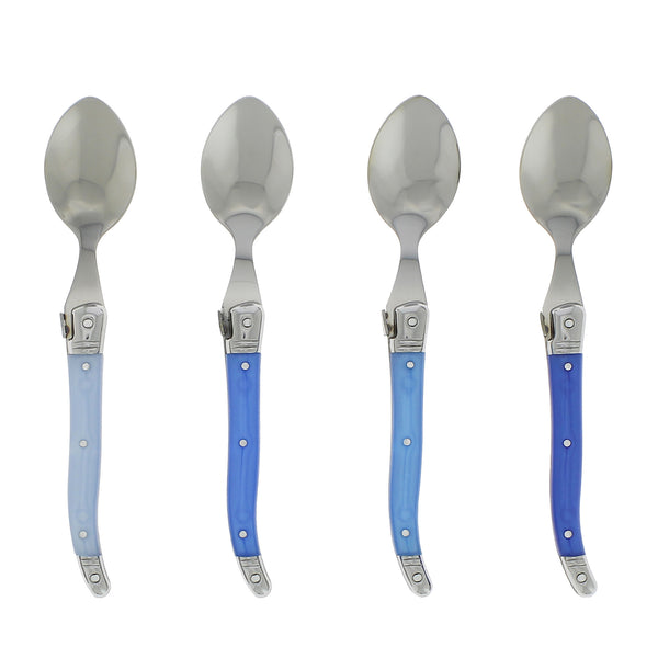 french home French Home Set of 4 Laguiole Shades of Blue Coffee Spoons french home French Home Set of 4 Laguiole Shades of Blue Coffee Spoons