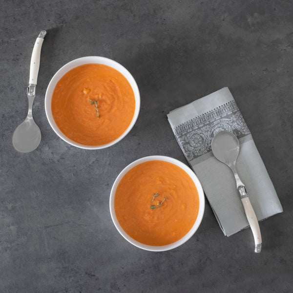 French Home French Home Set Of 4 Laguiole Soup Spoons With Faux Ivory Handles