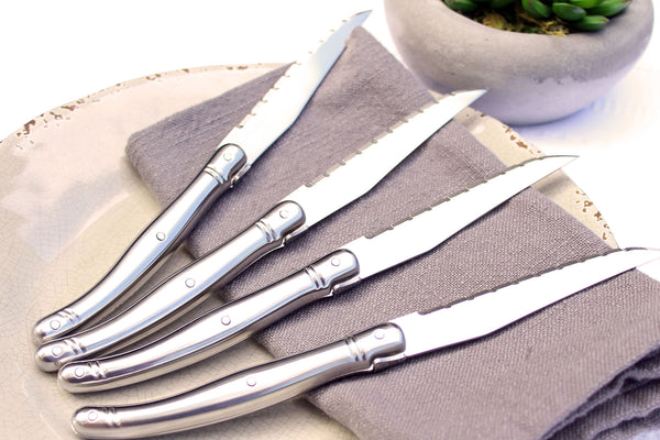 French Home French Home Set Of 4 Laguiole Stainless Steel Steak Knives