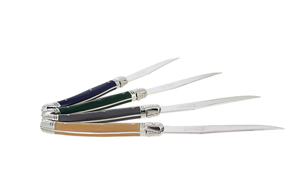 French Home French Home Set Of 4 Laguiole Steak Knives Earth Tones