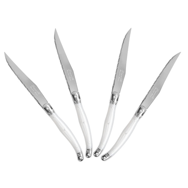 French Home French Home Set Of 4 Laguiole Steak Knives Pearlized White