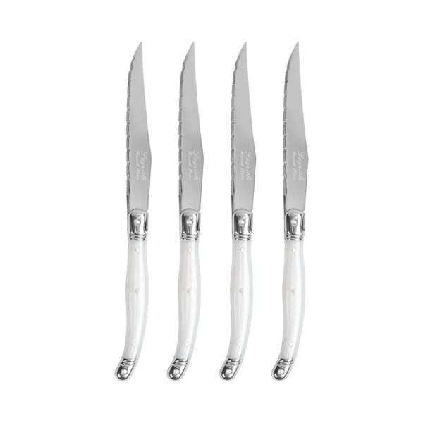 french home French Home Set of 4 Laguiole Steak Knives Pearlized White