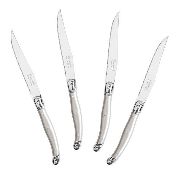 French Home French Home Set Of 4 Laguiole Steak Knives Pewter