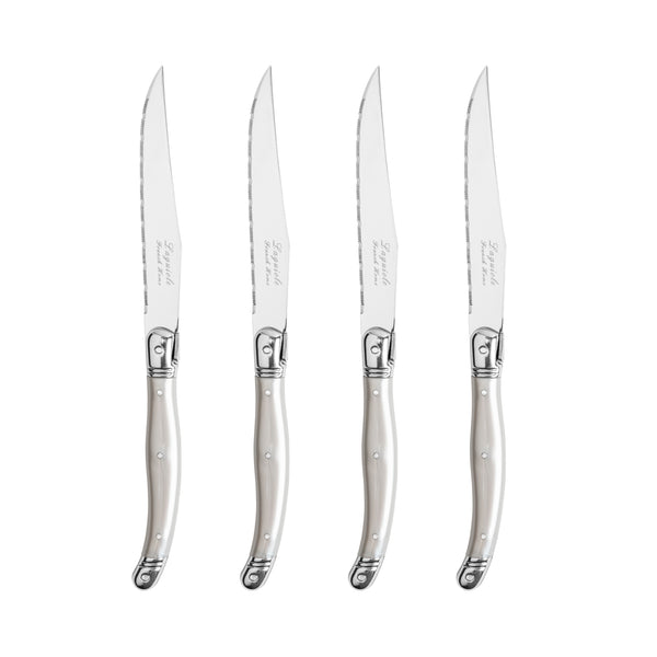 french home French Home Set of 4 Laguiole Steak Knives Pewter
