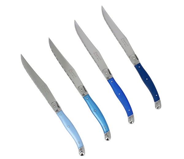 French Home French Home Set Of 4 Laguiole Steak Knives Shades Of Blue