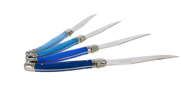 French Home French Home Set Of 4 Laguiole Steak Knives Shades Of Blue
