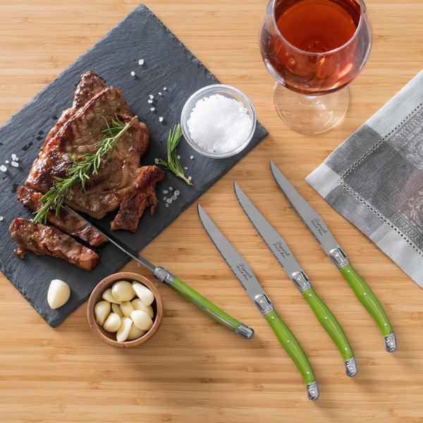 French Home French Home Set Of 4 Laguiole Steak Knives Spring Green