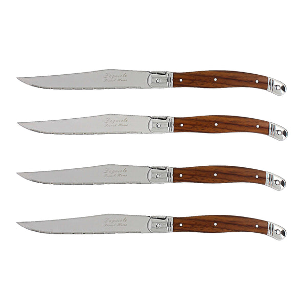 French Home French Home Set Of 4 Laguiole Steak Knives Wood Grain