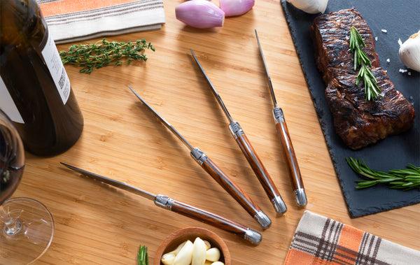 French Home French Home Set Of 4 Laguiole Steak Knives Wood Grain
