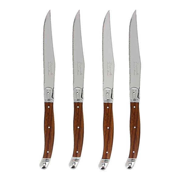 french home French Home Set of 4 Laguiole Steak Knives Wood Grain