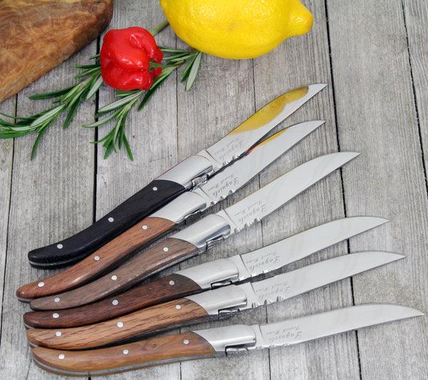 French Home French Home Set Of 6 Laguiole Connoisseur Assorted Wood Steak Knives(LG006)