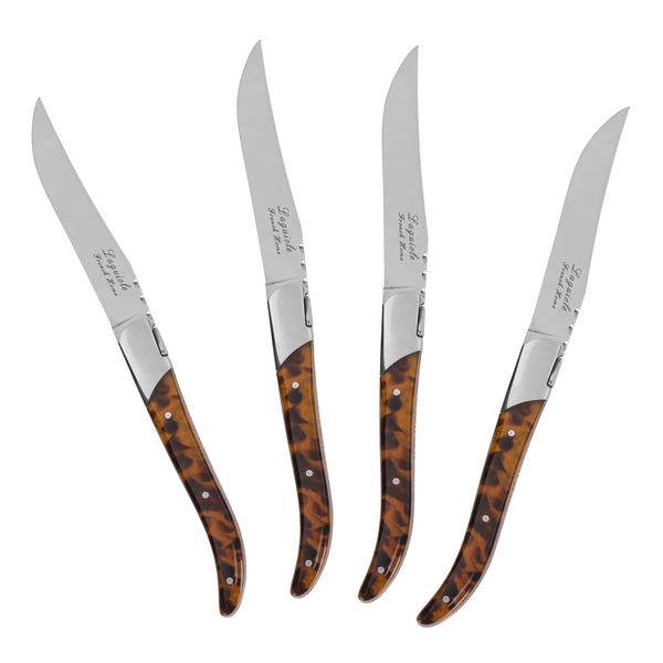 French Home French Home Tortoise Shell 4-Piece Laguiole Connoisseur Steak Knife Set