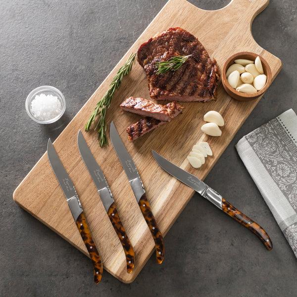 French Home French Home Tortoise Shell 4-Piece Laguiole Connoisseur Steak Knife Set