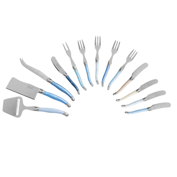 French Home French Home Ultimate 13-Piece Laguiole Charcuterie Set With Shades Of Blue Handles