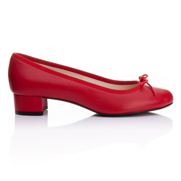 French Sole Bespoke Henrietta Red Leather Heels (BES14)
