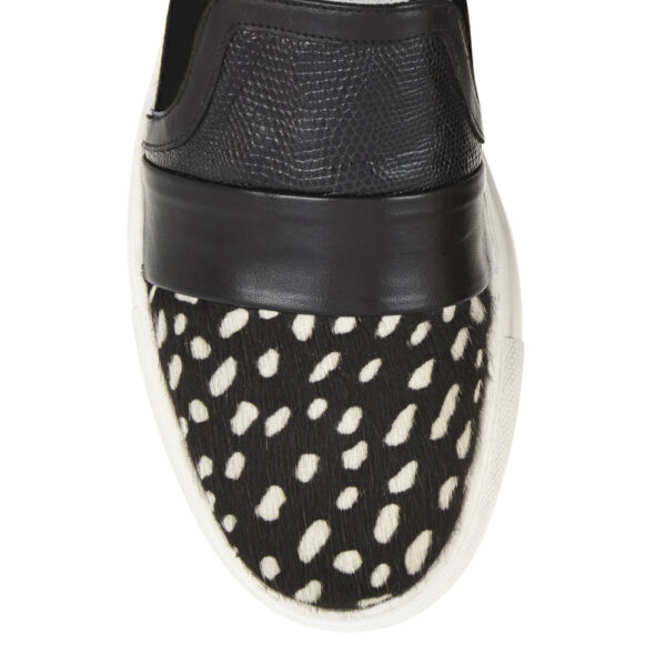 French Sole Board Walker Black Calf Hair And Reptile (BW17)