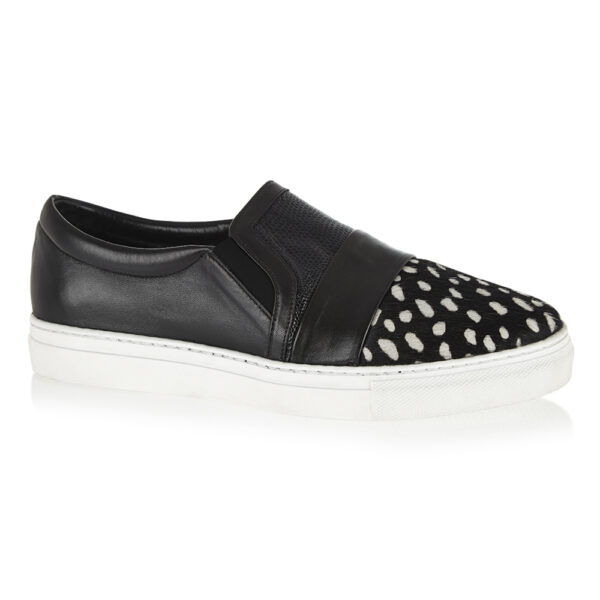French Sole Board Walker Black Calf Hair And Reptile (BW17)