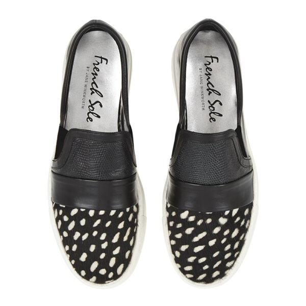 french sole Board Walker Black Calf Hair and Reptile (BW17)