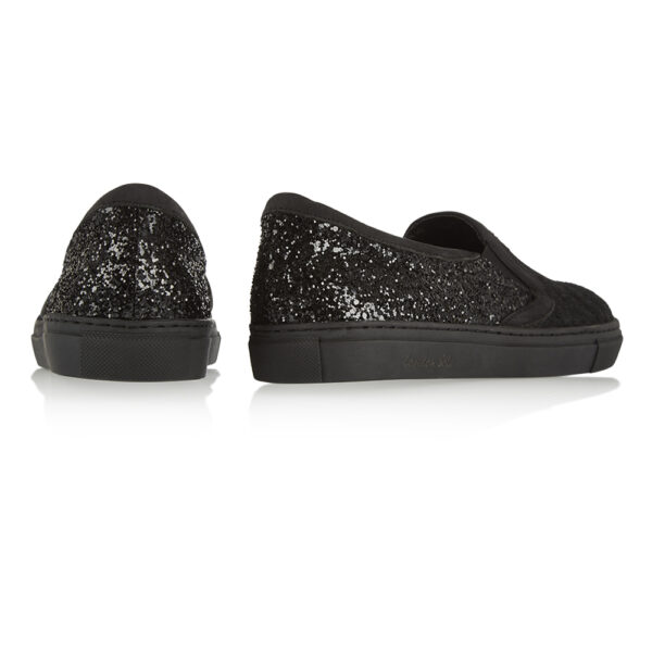 French Sole Board Walker Black Calf Hair Glitter (BW13)