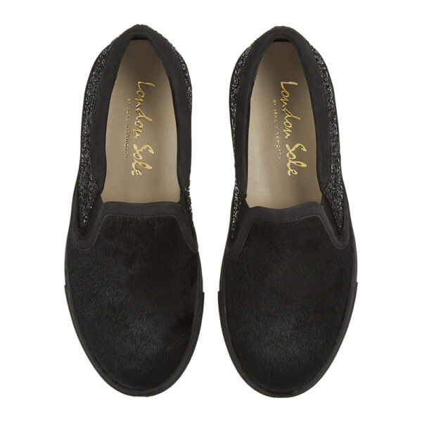 french sole Board Walker Black Calf Hair Glitter (BW13)