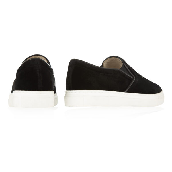 French Sole Board Walker Black Velvet With Sun Moon Stars Embroidery (BW43)
