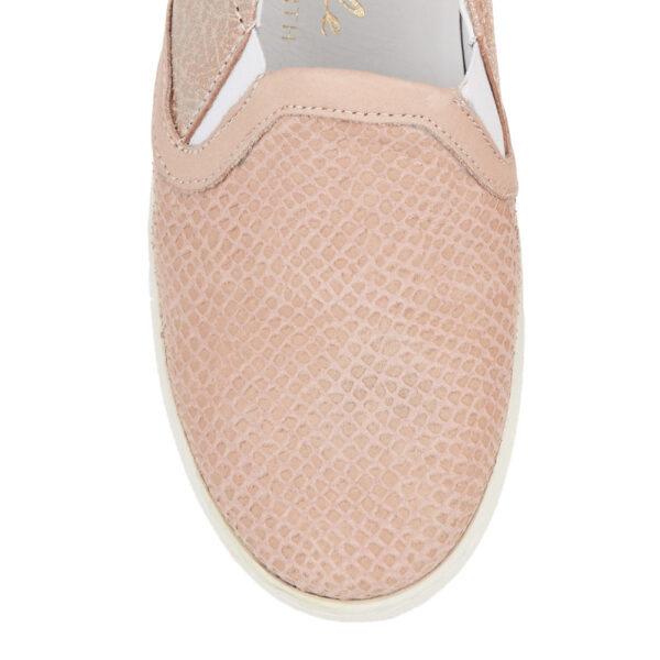 French Sole Board Walker Nude Snake Leather With Nude Metallic (BW04)