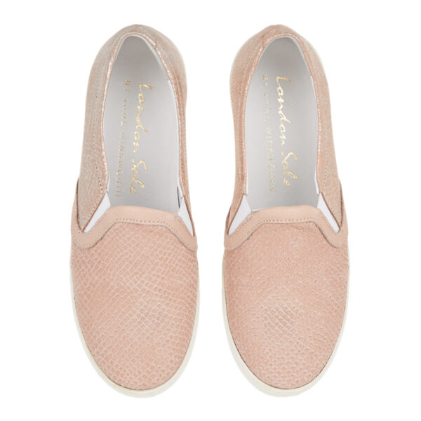 french sole Board Walker Nude Snake Leather with Nude Metallic (BW04)