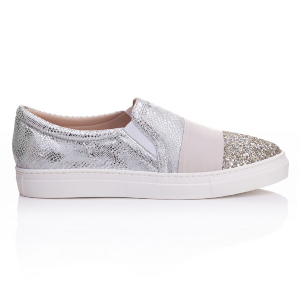 French Sole Board Walker Silver Embossed Reptile (BW35)