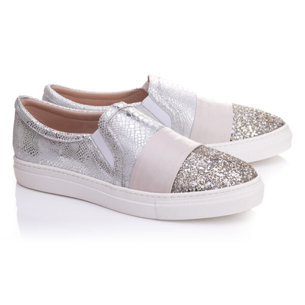 French Sole Board Walker Silver Embossed Reptile (BW35)