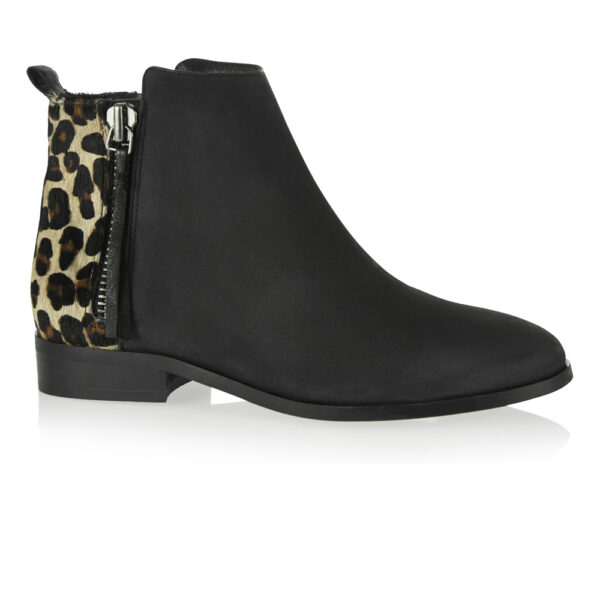 french sole Charlotte Black Nubuck Jaguar Calf Hair (CHA04)