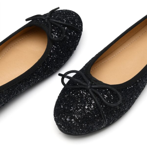 French Sole Amelie Black Glitter (AML1259)