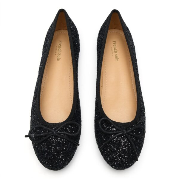 French Sole Amelie Black Glitter (AML1259)