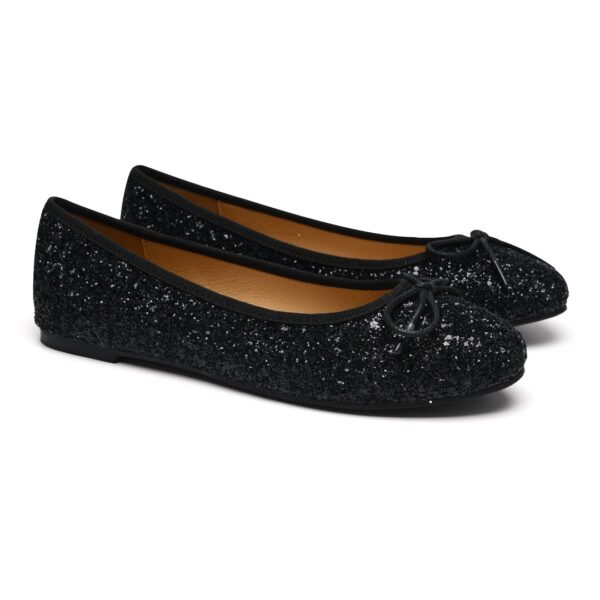 French Sole Amelie Black Glitter (AML1259)