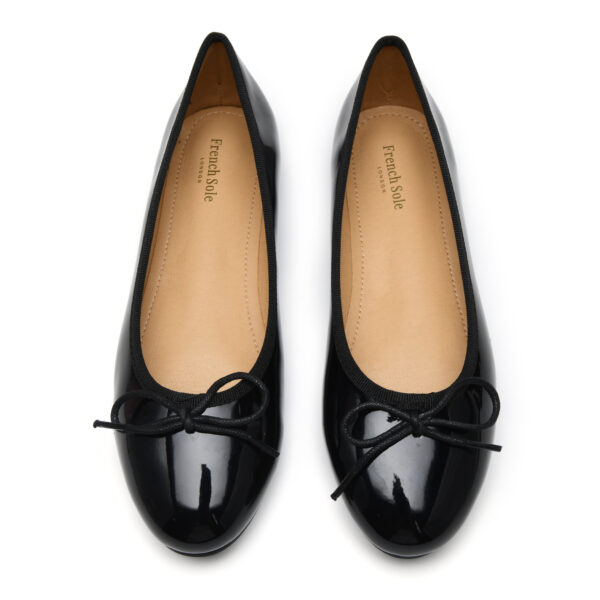 french sole Amelie Black Patent (AML1400)