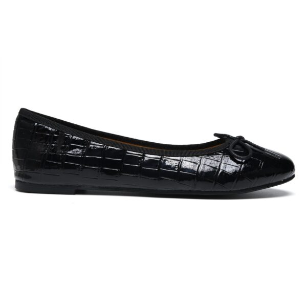 French Sole Amelie Black Patent Crocodile (AML41)