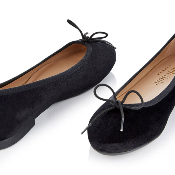 French Sole Amelie Black Velvet (AML1260)