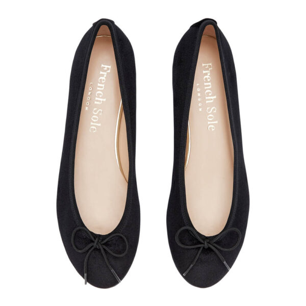 french sole Amelie Black Velvet (AML1260)